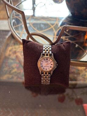 Anne Klein Two-Tone Gold and Silver Women's Bracelet Watch